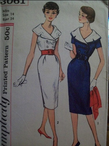Simplicity 3061 Vintage Dress Pattern Size 14
