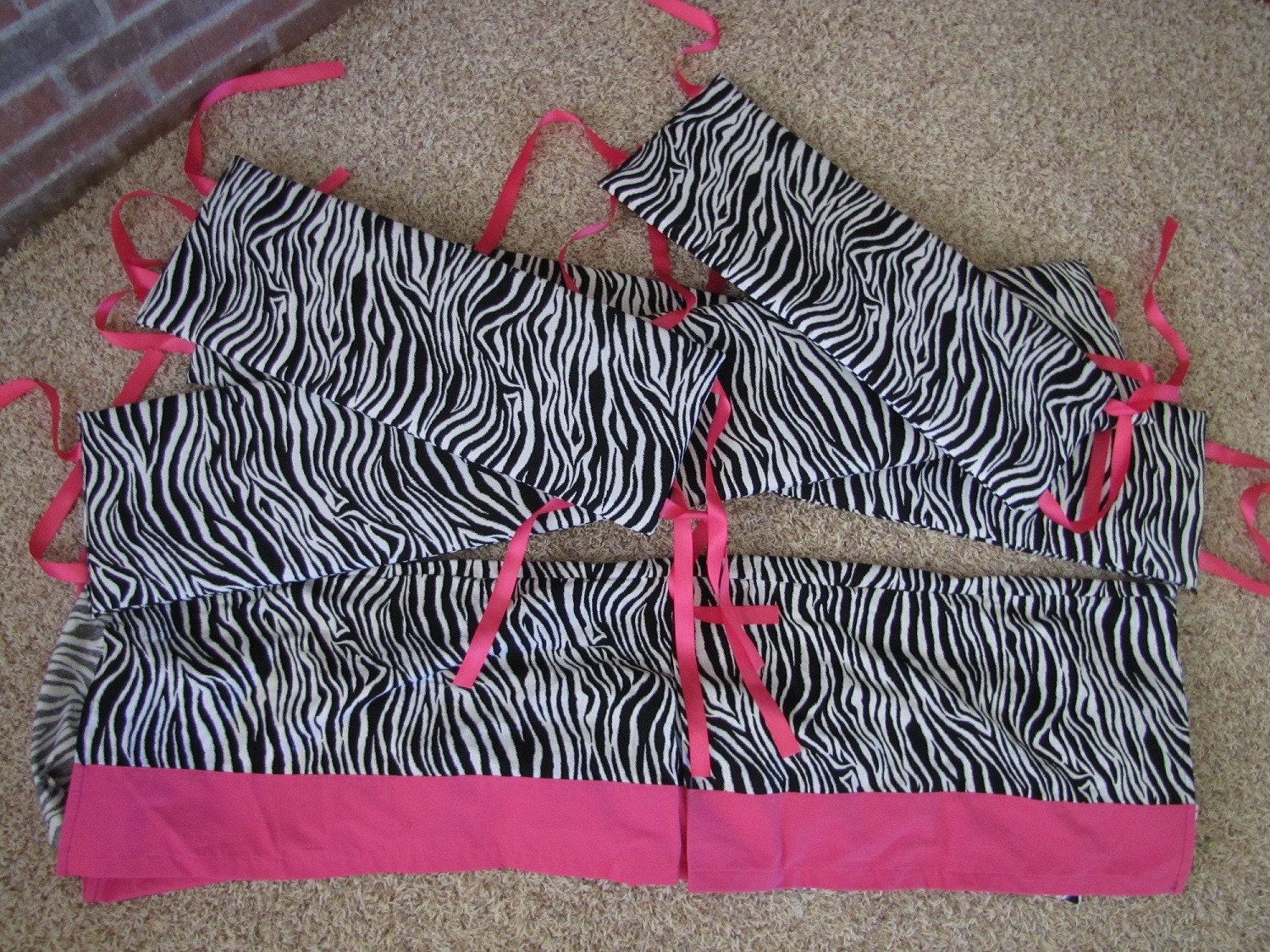 pink animal print bedding. Zebra and Hot pink baby crib