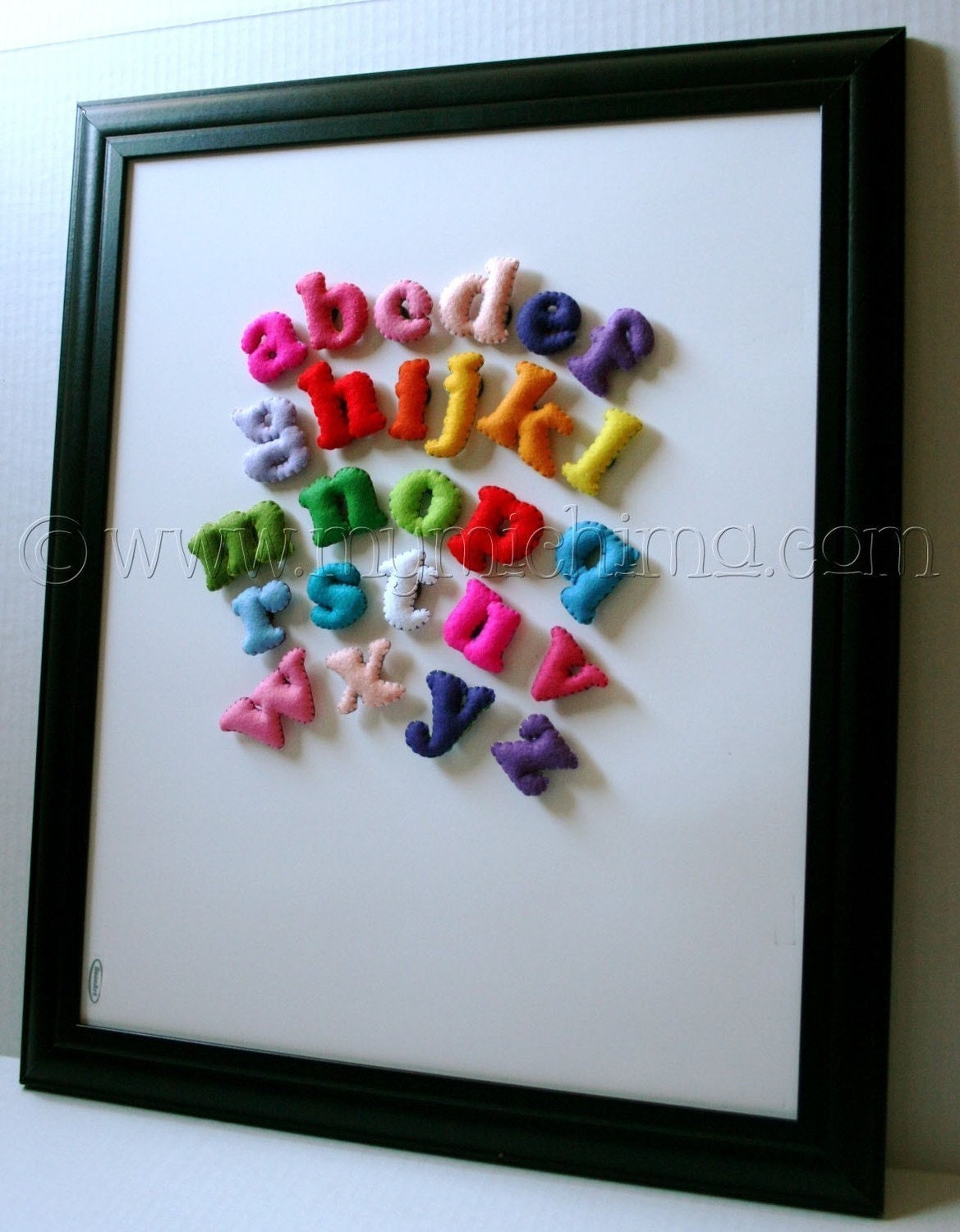 letter magnets. Stuffed Felt Alphabet Letter Magnets - Lower Case Set. From MiChiMaLAND