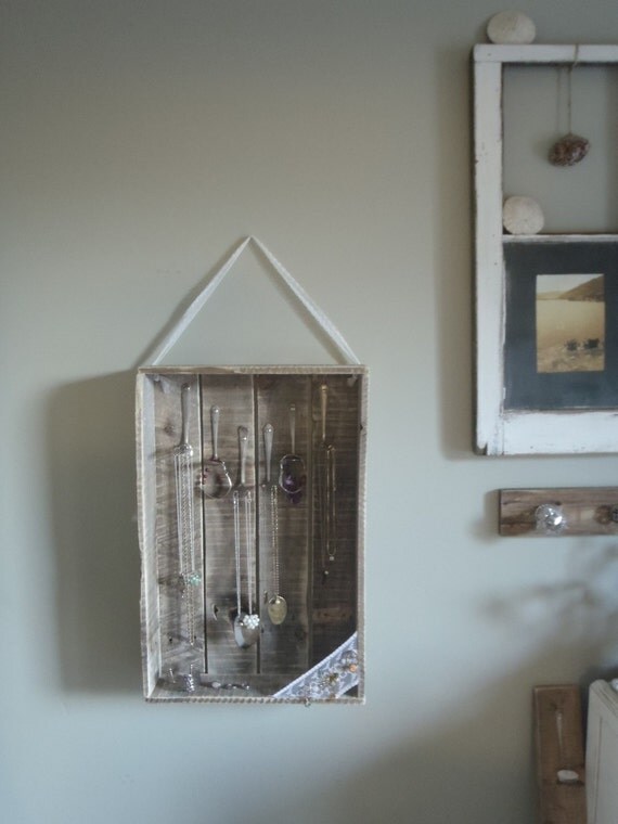 Salvaged Shabby Cottage - Reclaimed Wood Shadow Box for Jewelry
