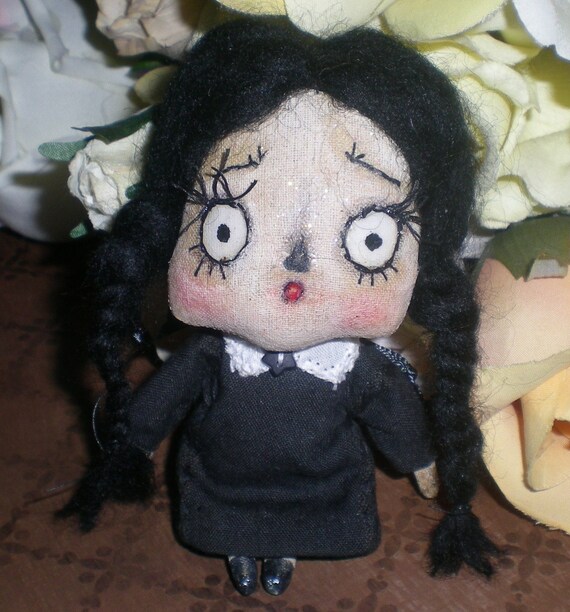 Wednesday Addams Tiny Art Doll