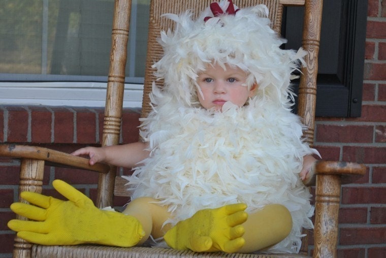 12/18/24 months Toddler Chicken Halloween Costume Handmade CLEARANCE 50 percent off
