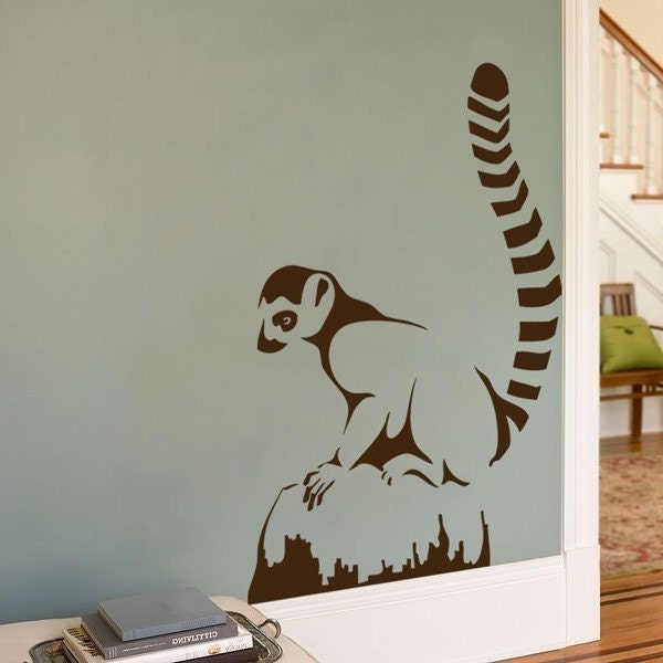 Lemur - Animals - Wall Decal- Your Choice of Color