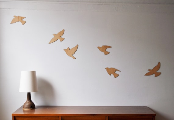 Flock of Birds - Wood Wall Decals