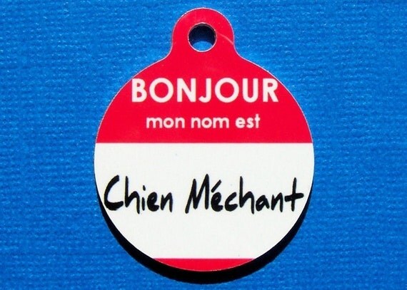Bonjour Metal Pet ID Tag Customized