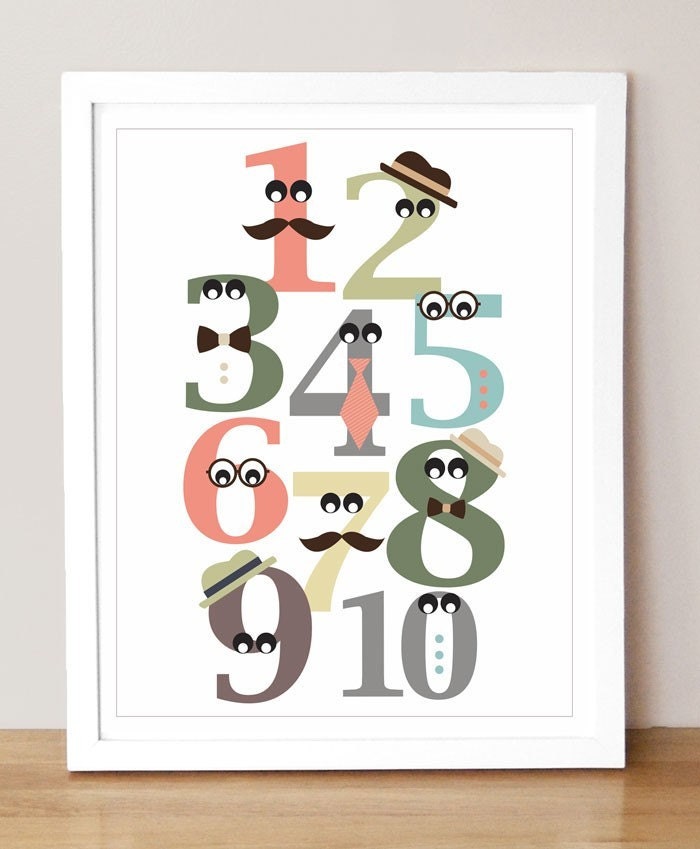 Mister Numbers - 11 x 14 Numbers Print