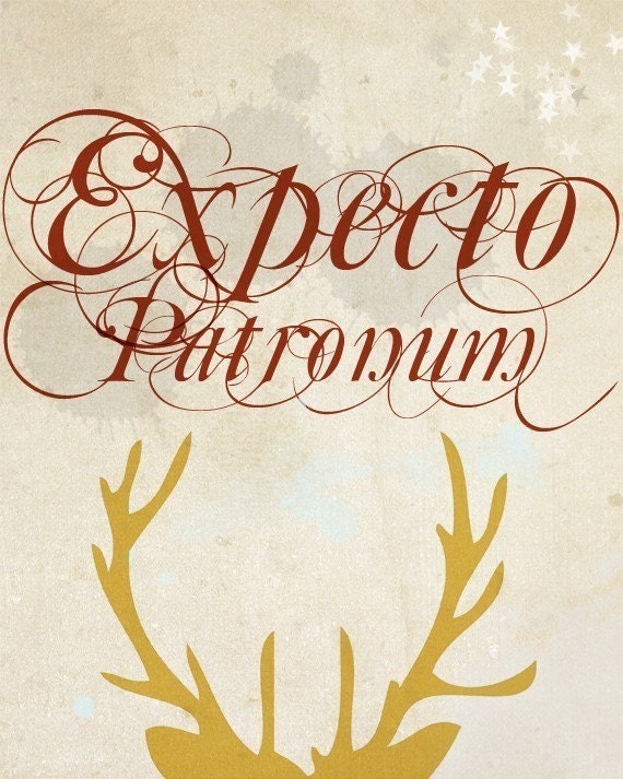 Expecto Patronum - Harry Potter - 5 x 7 Typographic Print