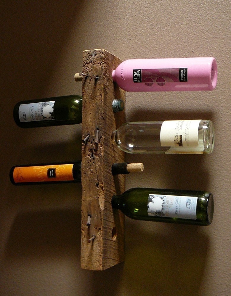 Vintage Timber - 6 Hole Wine Rack