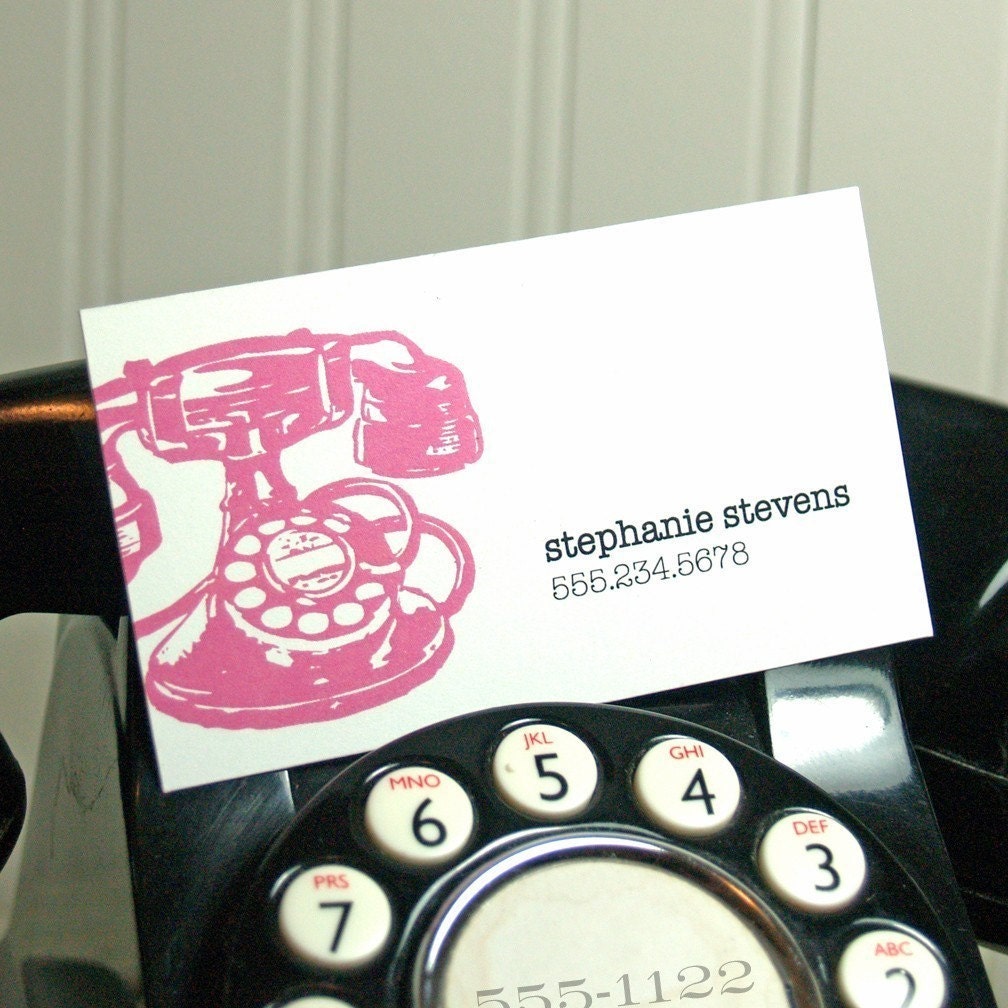 calling cards -vintage telephone (50 cards)