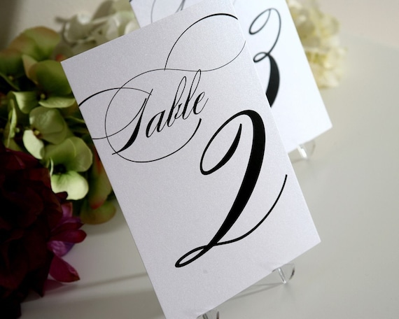 Table Numbers, Set of 15, Black Ink, Perfect for your Wedding, Event or Party