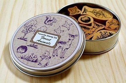 Forest animals in a can - Favorite stamp set