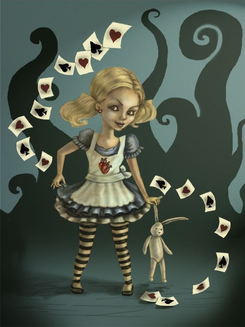 Miss Wonderland Fantasy Art Print