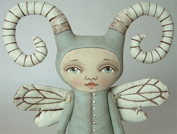 ZOEE BUG--- Contemporary Folk Art Doll-MADE TO ORDER