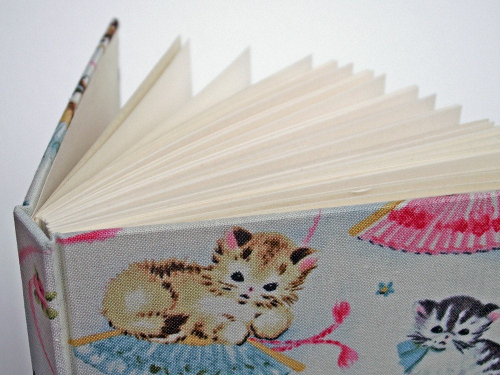 Sweet kitties handmade blank notebook