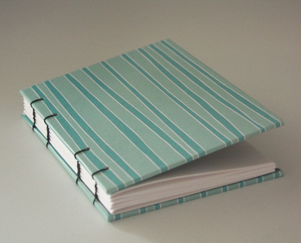 small hand bound journal BLUE BAMBOO