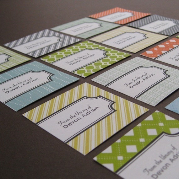 custom bookplates - assorted pattern design