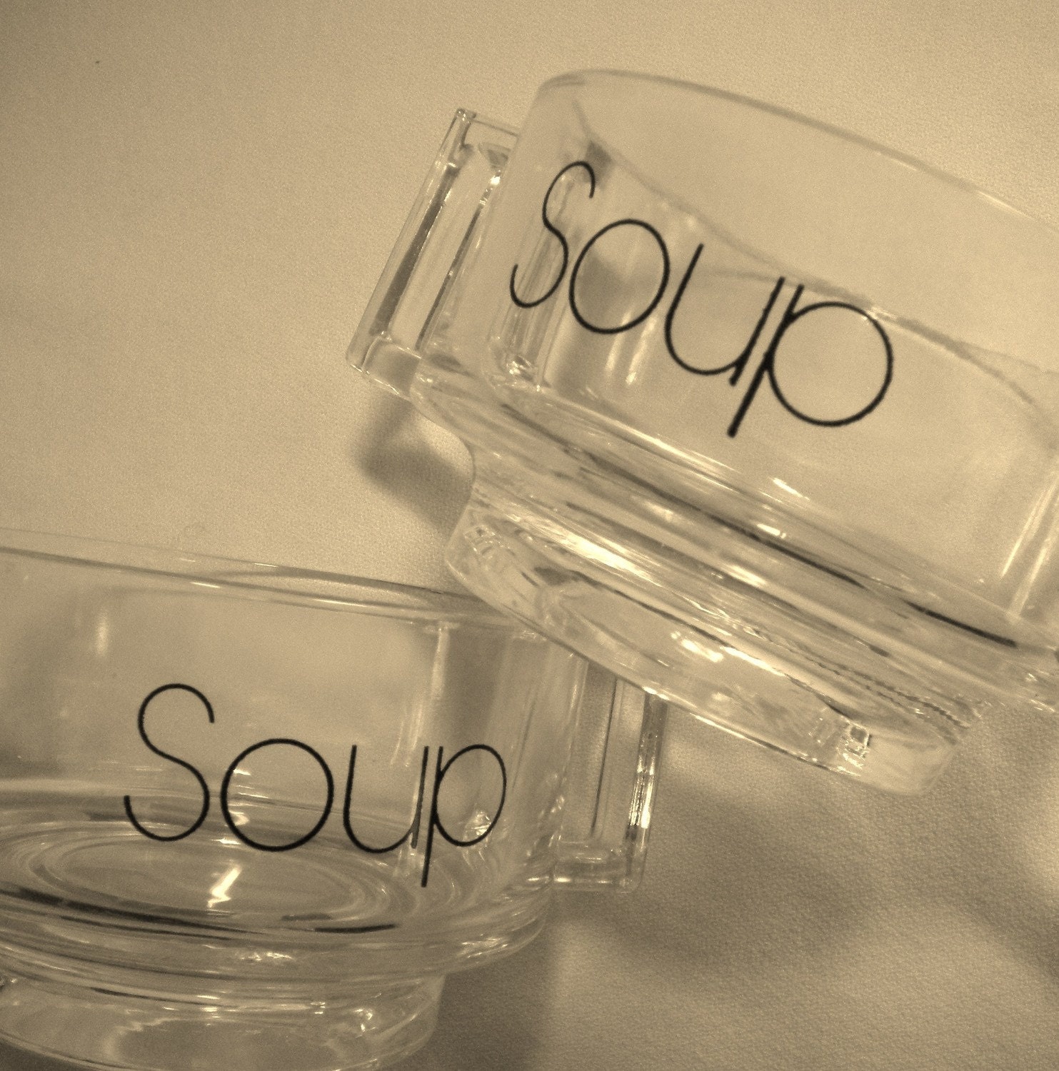 2 Vintage Stackable Italian Soup Bowls