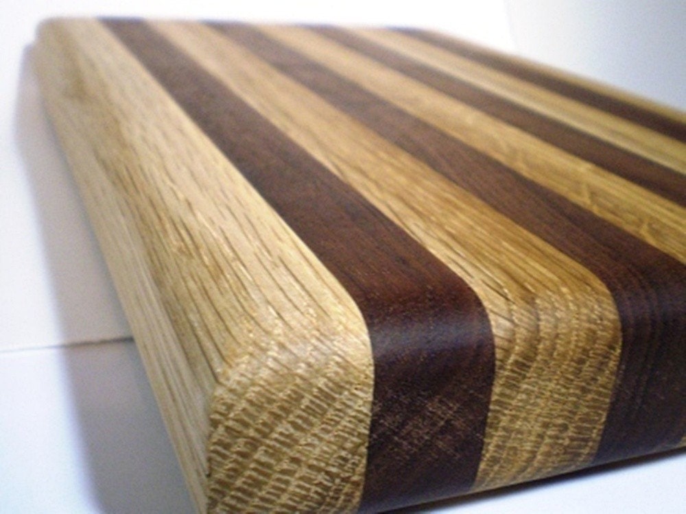 Wooden Cutting Board - Black Walnut and White Oak - 9th