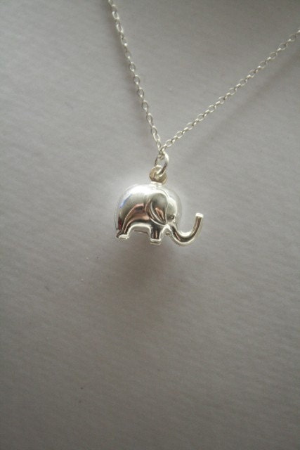 Luck Necklace.....Cute Sterling Elephant Necklace