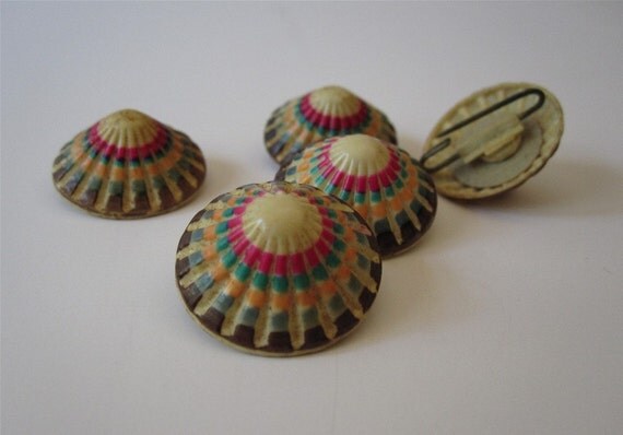 Vintage Cone Shaped Buttons