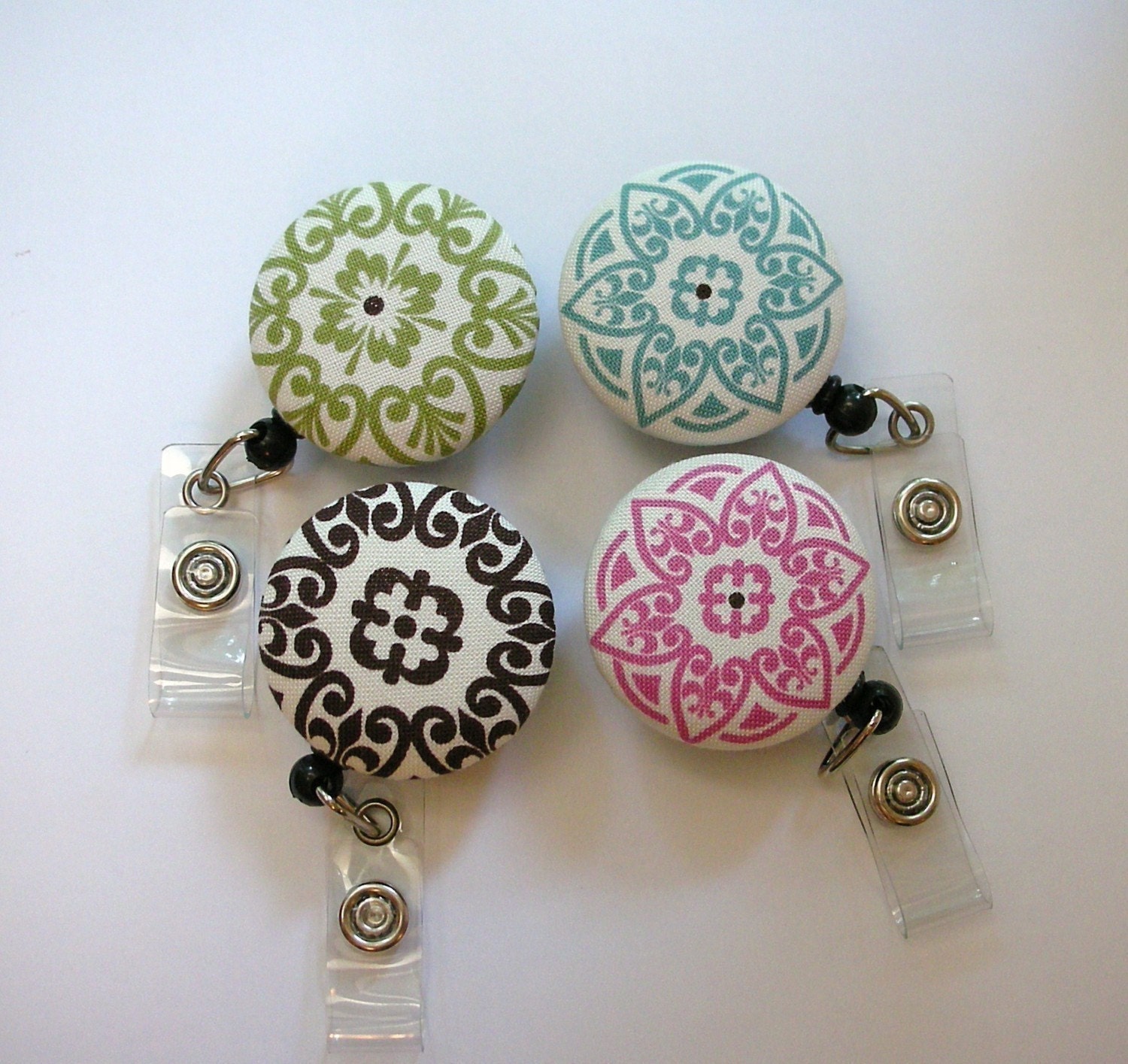 MODERN CHIC----CHOOSE FROM 4 DESIGNS--- RETRACTABLE ID BADGE REEL----