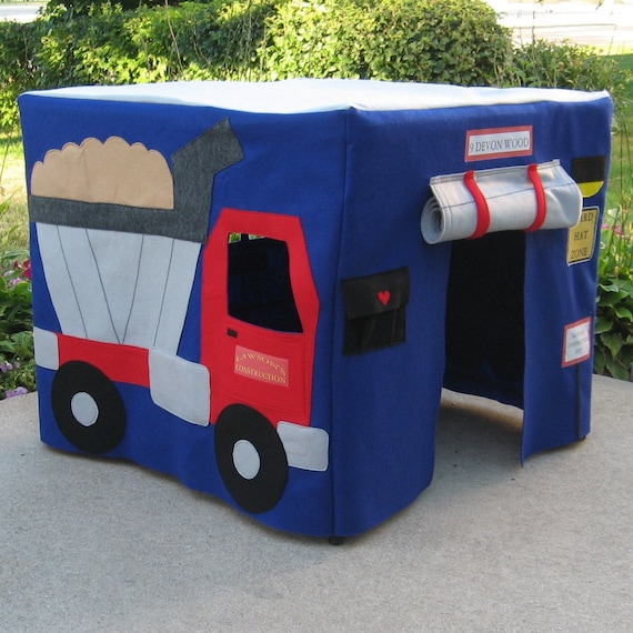 Construction Site Card Table Playhouse,  Personalized, Custom Order
