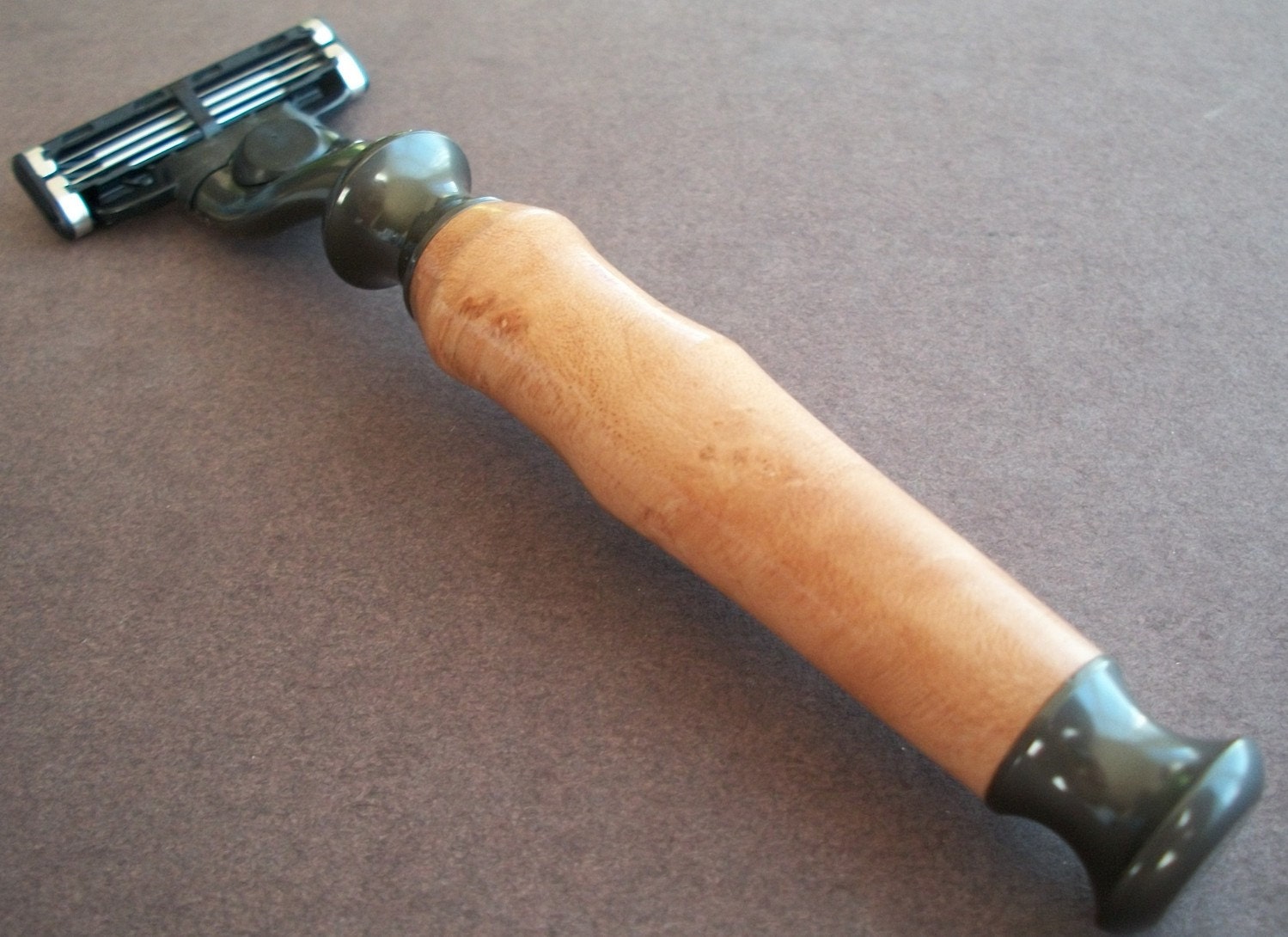 Razor Handle from Madrone Burl Wood