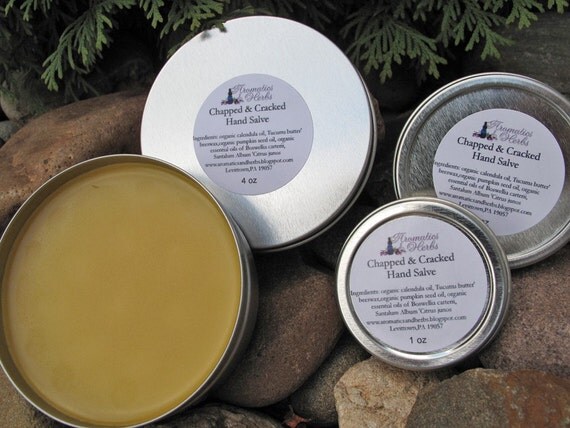 Aromatics and Herbs Cracked and Chapped hand salve  Organic 2 oz.