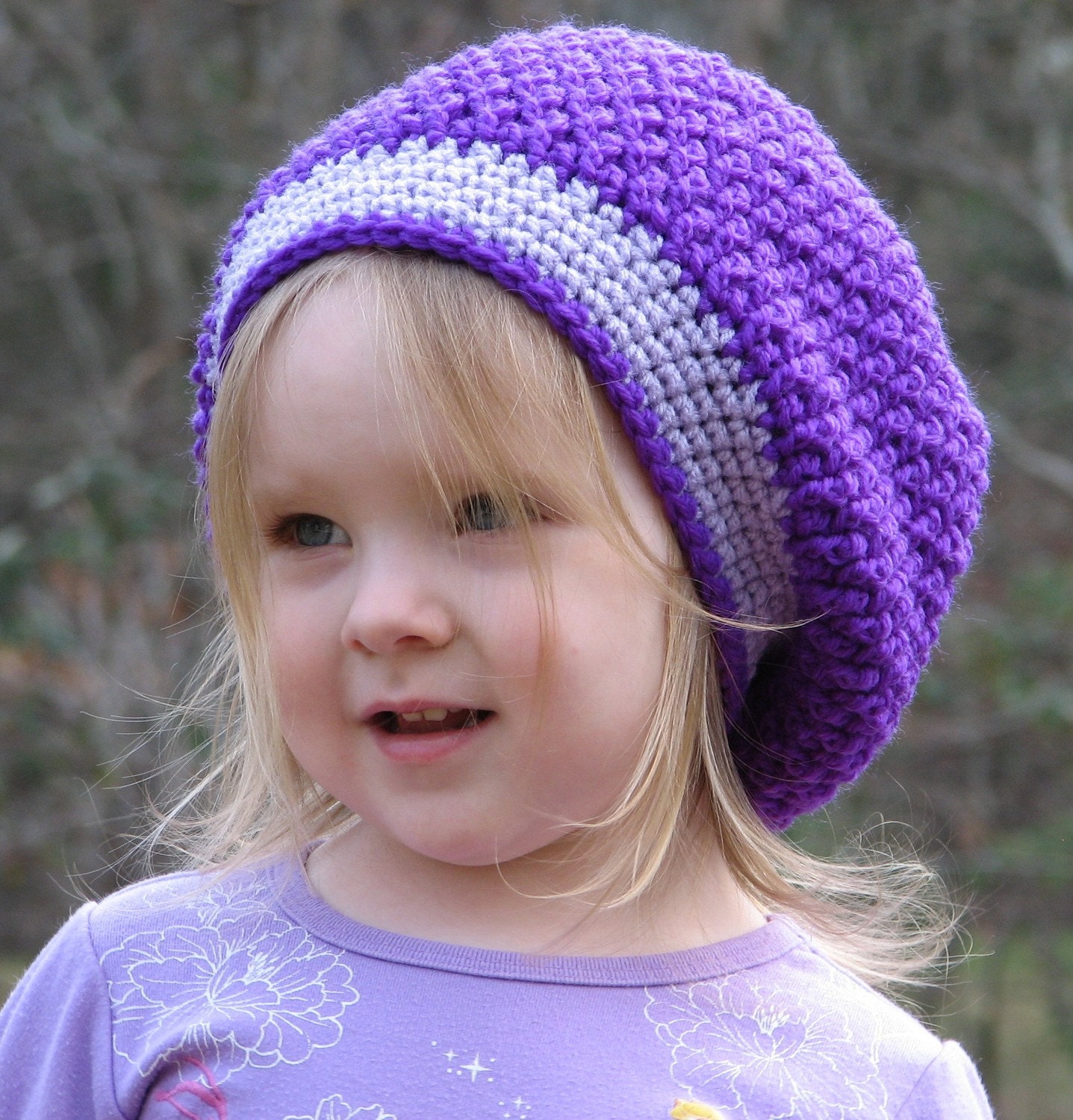 Slouchy Beret Toddler Beanie Crochet Pattern PDF 052 Permission to Sell Finished Items
