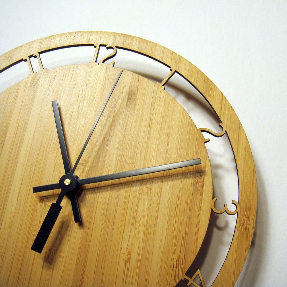 10" Simple Numbers Silhouette - Clock No. 011