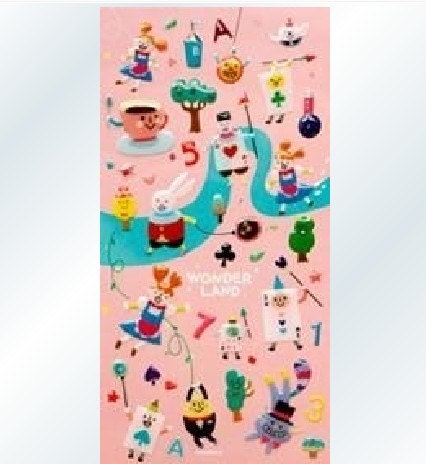 alice in wonderland cartoon cards. Kawaii Colorful Alice In Wonderland Cartoon Theme Plastic Epoxy Scrapbook Stickers. From RetroNaNa