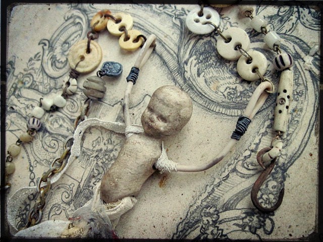 Give up the Ghost. Victorian Tribal Necklace.