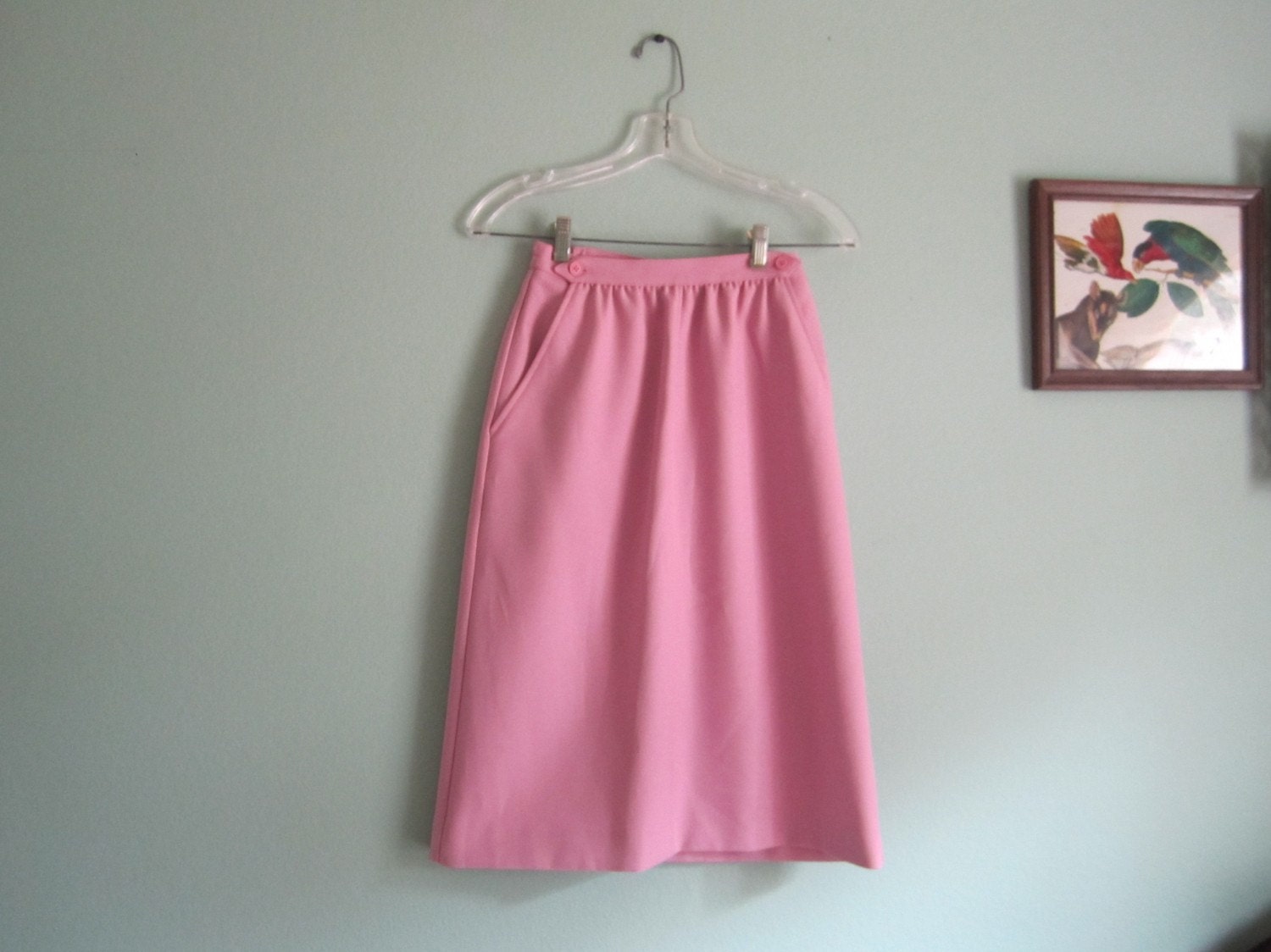 Pale pinky lavander high waist pencil skirt XS
