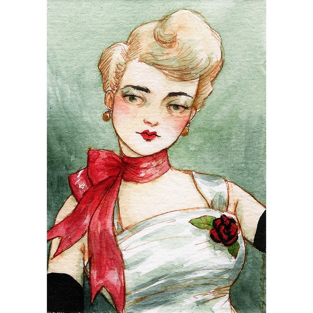 La Belle -- ACEO Limited Edition Print by Amy Abshier Reyes 2/30