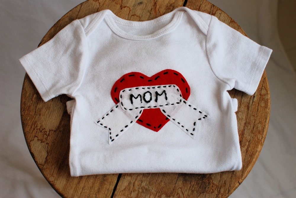 SALE- Mommy Heart Tattoo 9-12 month- Valentines Day-READY to SHIP