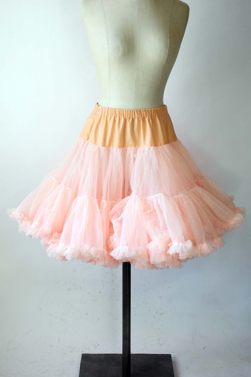 peach square dancing skirt