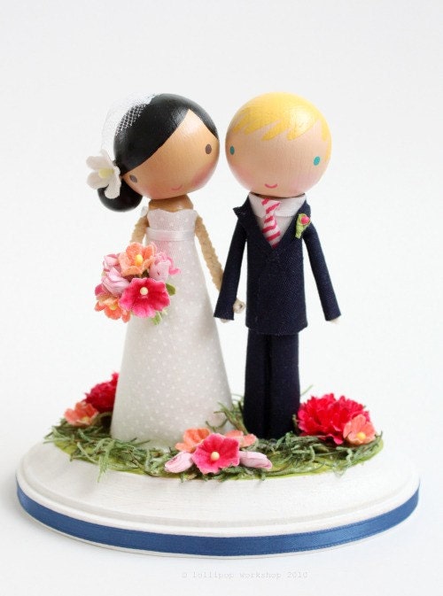 custom wedding cake topper - no arch
