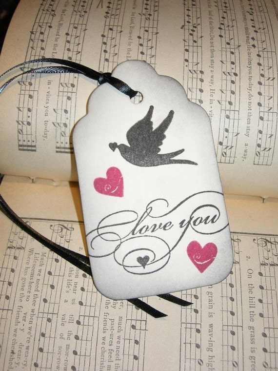 i love you pictures to tag. I Love You Valentine Bird Tag x 6. From FyreflyHollow