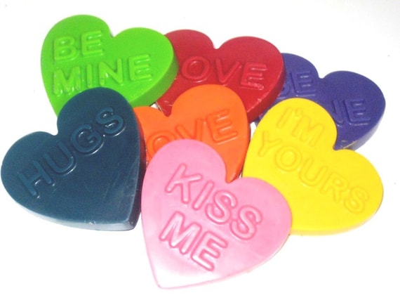 Chunky Heart Conversation Scribblers -Set of (7) 2nd Chance Crayons