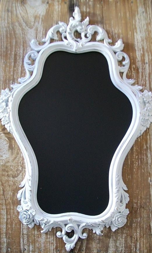 New Listing - Tres Shabby Chic Large Wedding Chalkboard - Vintage Ornate Floral Frame - Chalkboard Vinyl - Revived Vintage - Perfect for that Vintage Style Wedding - Reception - Home Decor - Great Valentines Day Gift