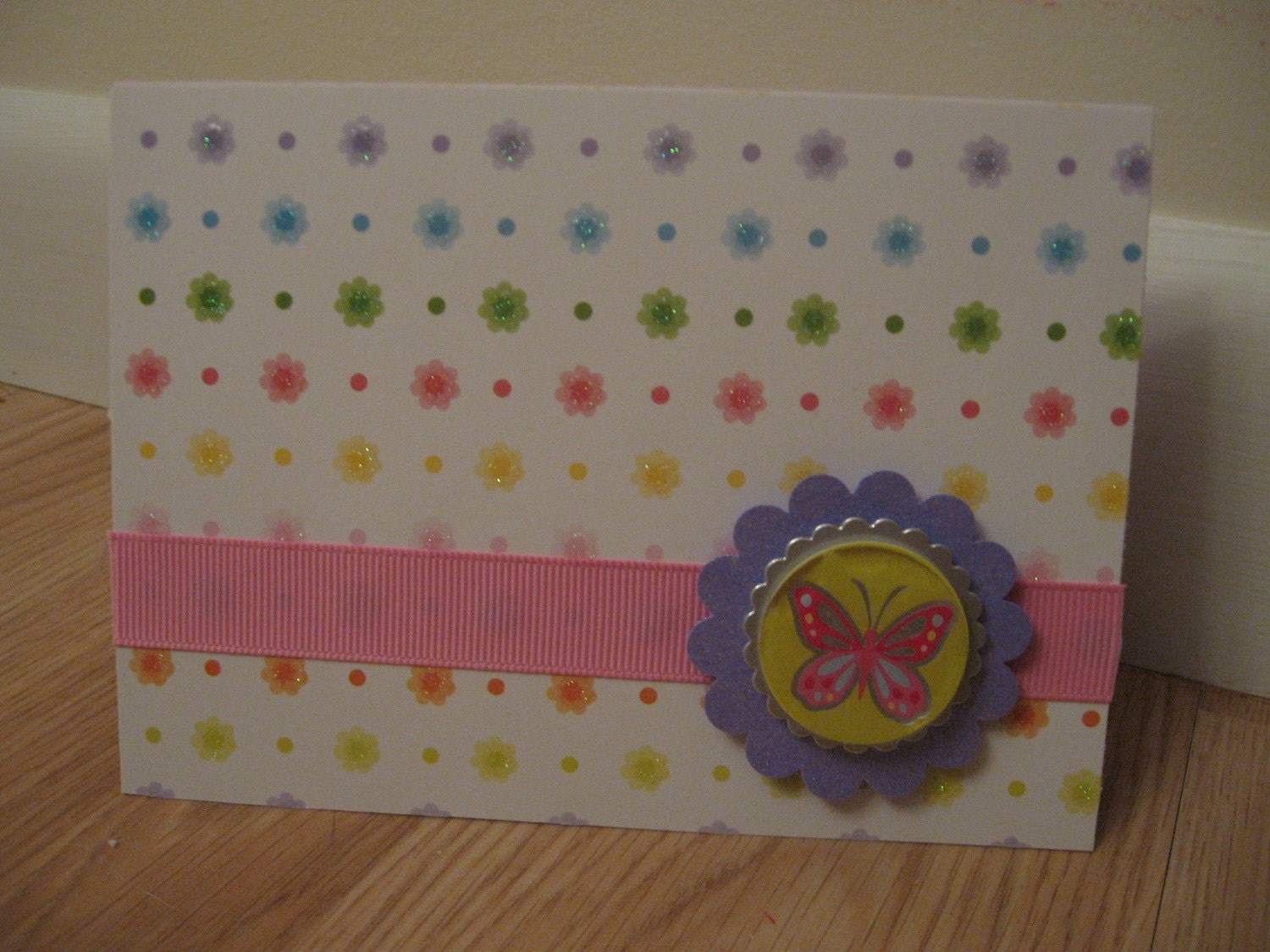 Pastel Butterfly Set of 6 Cards with Envelopes