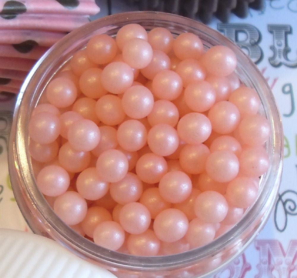 6mm Edible Pink Pearls Decorations for Cake and Cupcake Decorating