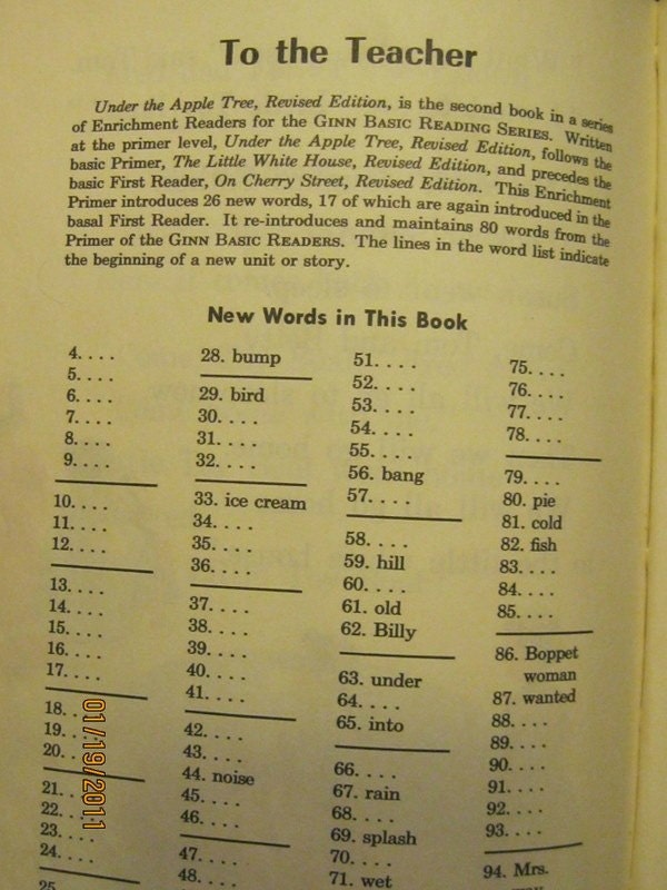 1959 Under The Apple Tree - 1st Grade Text Book, Ginn Basic Readers
