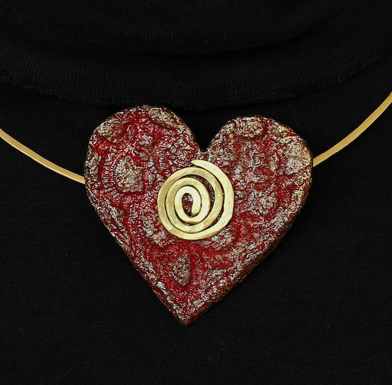SALE 25% Paper Heart Necklace