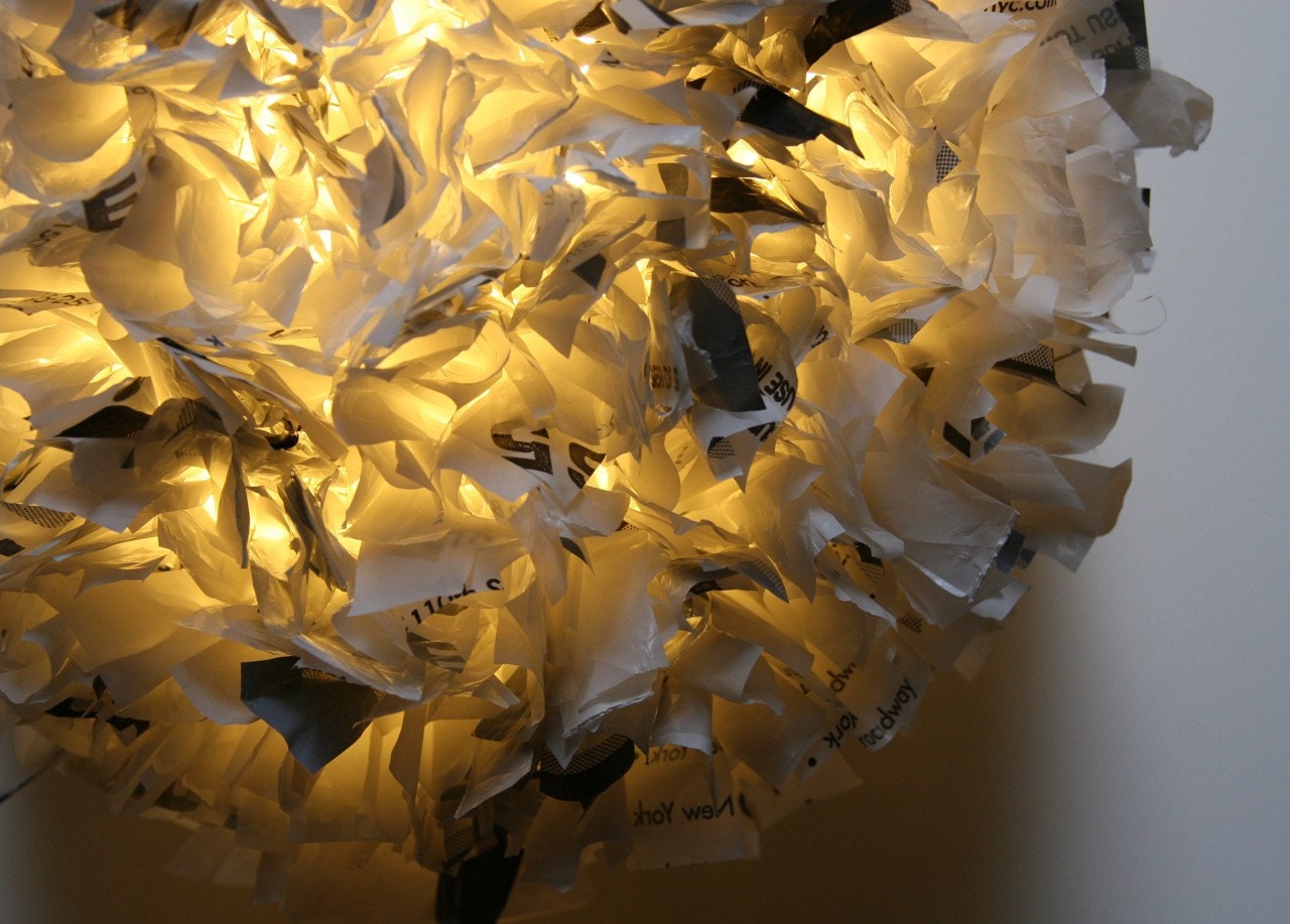 Plastic Bag Pendant Lamp - Unique Eco-Friendly Light