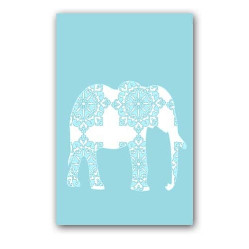 Damask Elephant  - Fine Art Print