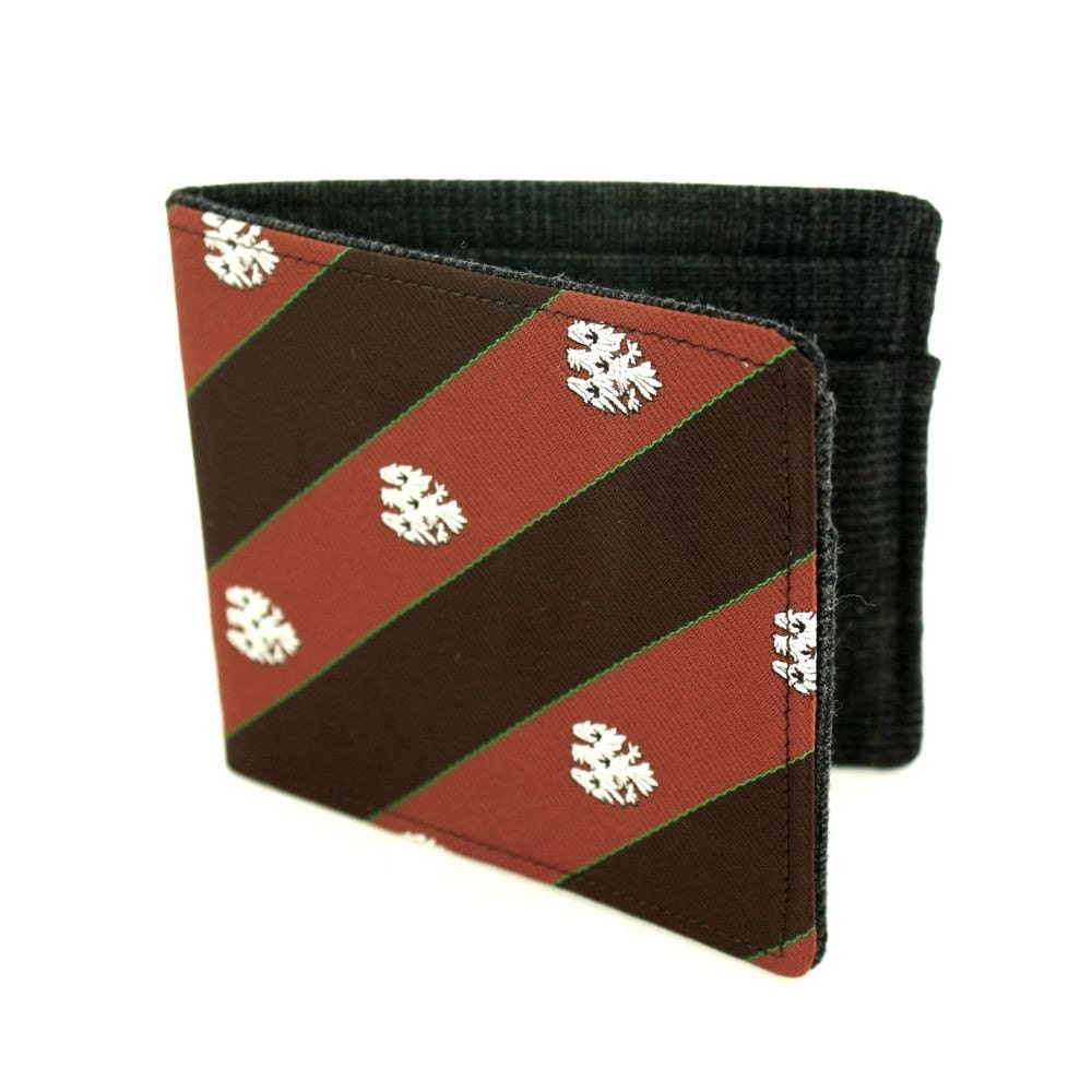 Necktie Wallet - Recycled Tie Prep School Brown Striped