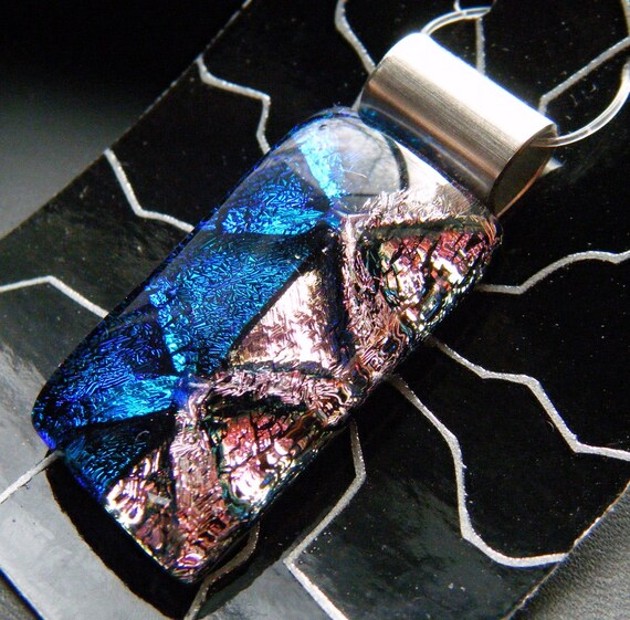 Valentines Day SALE Dichroic Ugly Glass Pendant (P8-433-02)