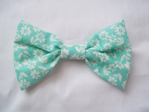 30s Light Jade Floral Bow