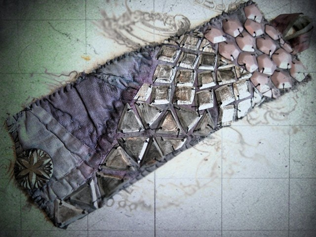 Personal Strata. Cutter Quilt Cuff and Indian Sequins.